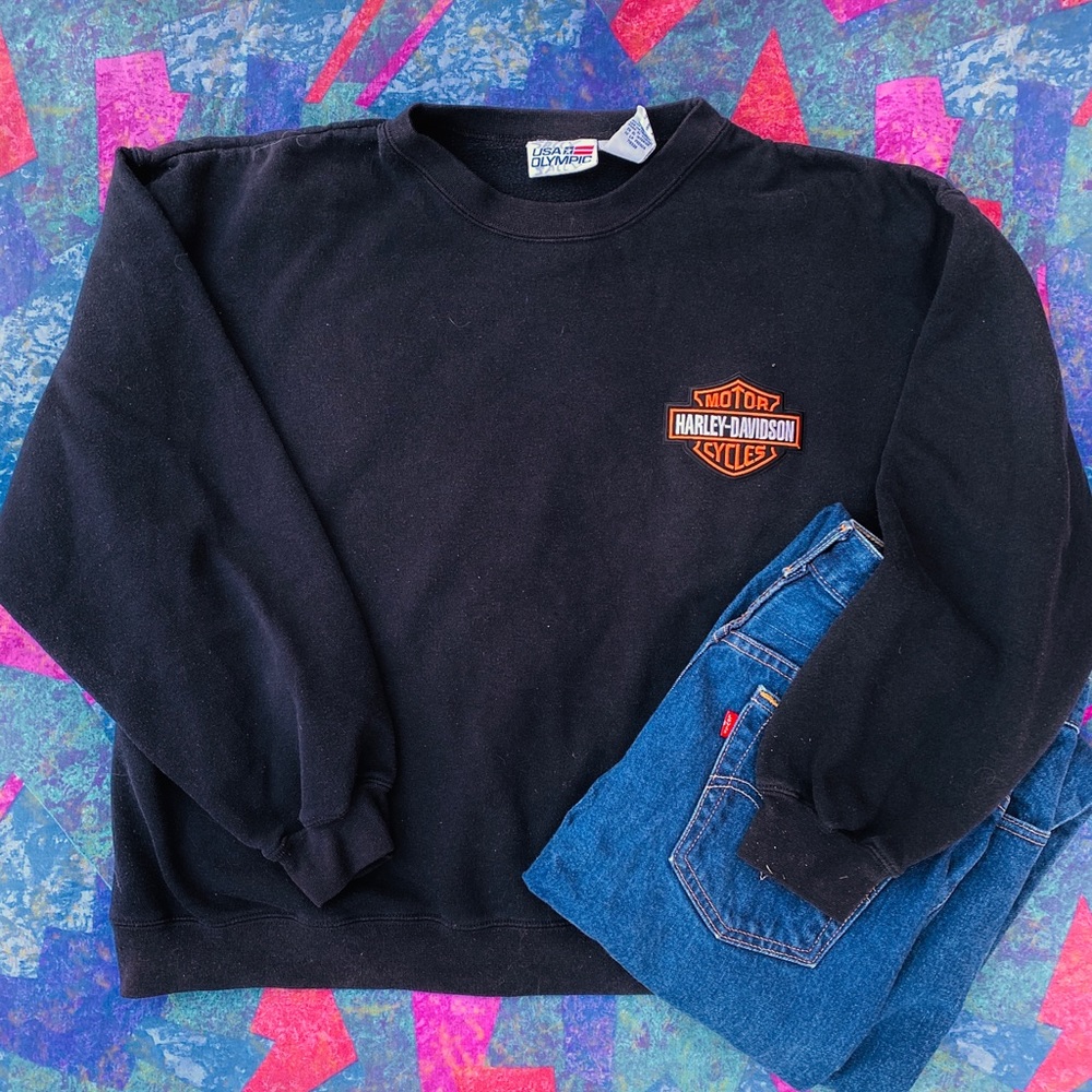 Harley Davidson Bootleg Patch Crewneck